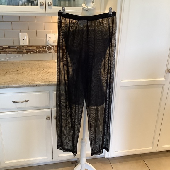 J Valdi Other - J Valdi Swimwear Black Sheer Mesh Pants Coverup Size Medium